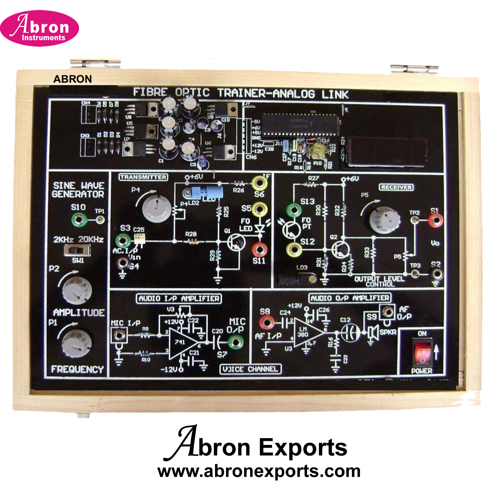 Fiber optical Analogue Link voice Trainer Transmitter Cable Communication MIke Speaker circuit Supply AE-1413D  AE-1269DA 